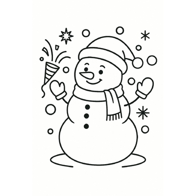 Fun Snowman Coloring Pages for Kids 2026