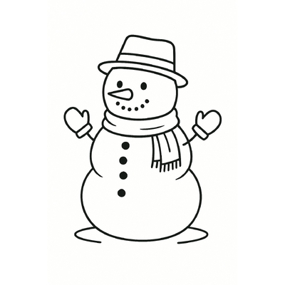 Fun Snowman Coloring Pages for Kids 2026