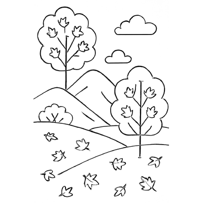 Mountain Landscape Coloring Pages for Kids 2026