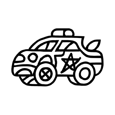 Police Car Coloring Pages for Kids 2026 | PDF Download