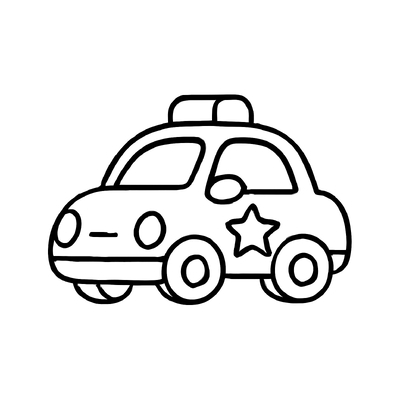 Police Car Coloring Pages for Kids 2026 | PDF Download