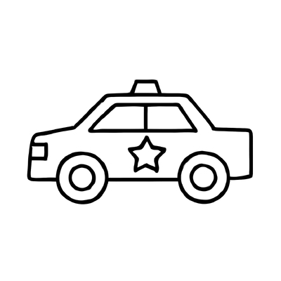 Police Car Coloring Pages for Kids 2026 | PDF Download