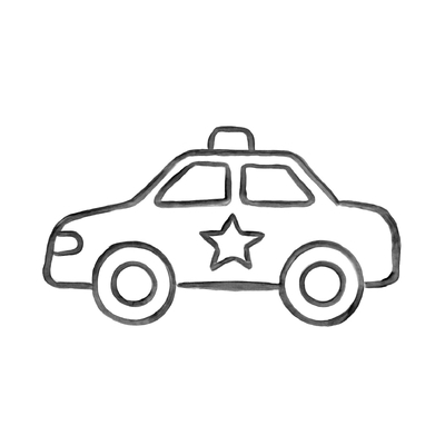 Police Car Coloring Pages for Kids 2026 | PDF Download