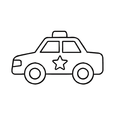 Police Car Coloring Pages for Kids 2026 | PDF Download