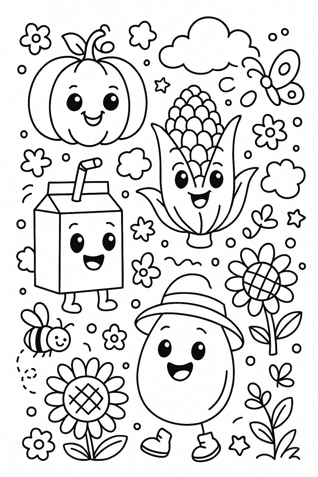 Agricultural Products Coloring Pages for Kids 2026