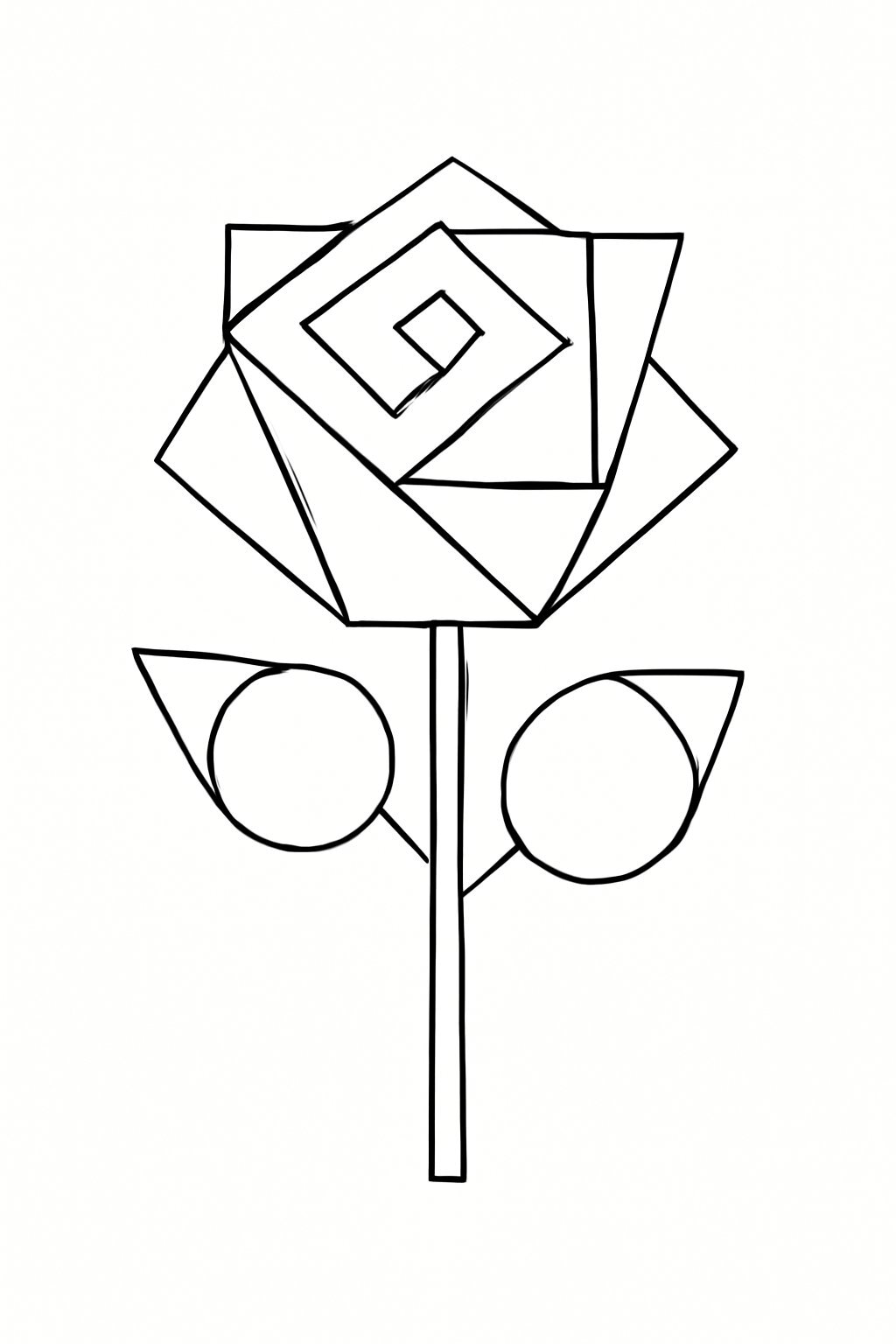 Geometric-Style Roses