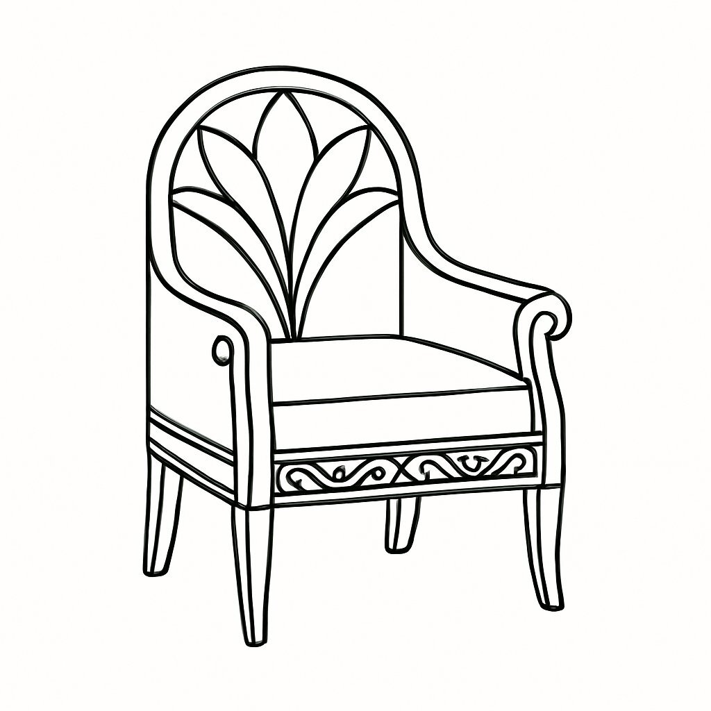 Cute Chair Coloring Pages for Kids 2026 – Adorable PDF Sheets