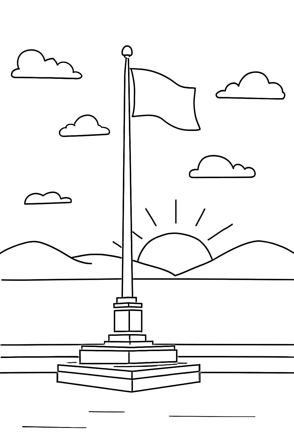 Flagpole at Dawn