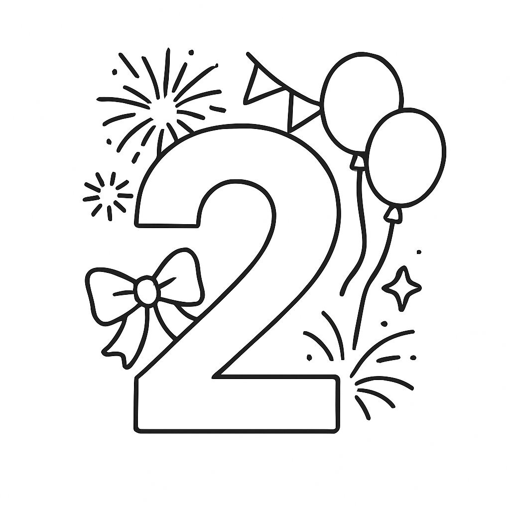 Number 2 Coloring Pages for Kids 2026 | Free PDF Download