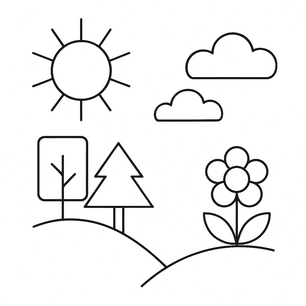 Geometric Nature Style