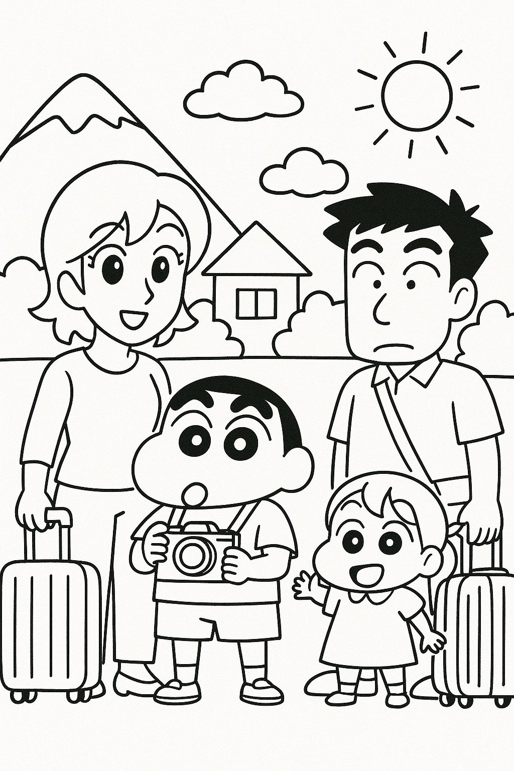 Shin Family Coloring Pages for Kids 2026 – Free PDF Download