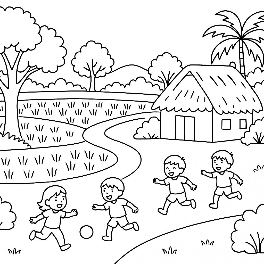 Peaceful Countryside Village
