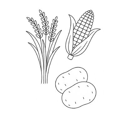 Agricultural Products Coloring Pages for Kids 2026