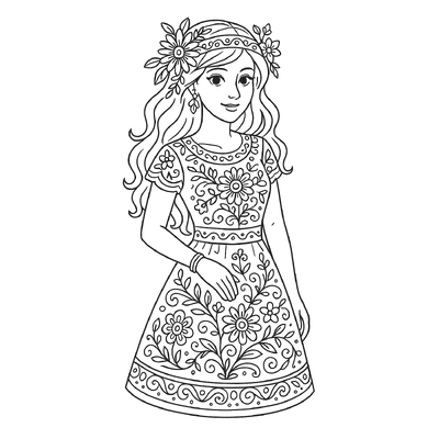 Beautiful Girl Coloring Pages for Kids 2026 – Easy PDF Download