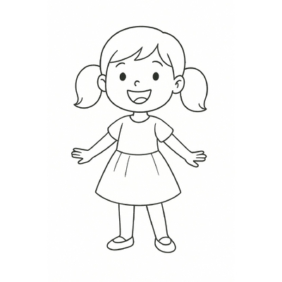 Beautiful Girl Coloring Pages for Kids 2026 – Easy PDF Download