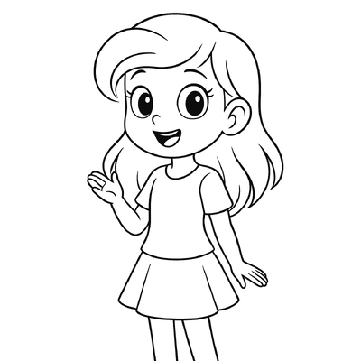 Beautiful Girl Coloring Pages for Kids 2026 – Easy PDF Download