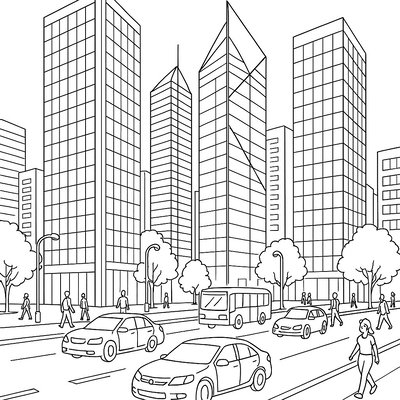 City Coloring Pages for Kids 2026