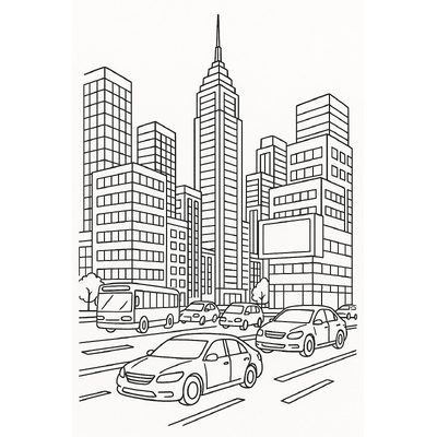 City Coloring Pages for Kids 2026