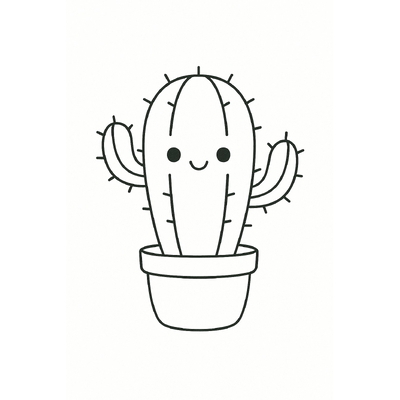 Cute Cactus Coloring Pages for Kids 2026 – Adorable PDF Sheets