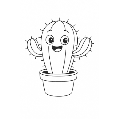Cute Cactus Coloring Pages for Kids 2026 – Adorable PDF Sheets