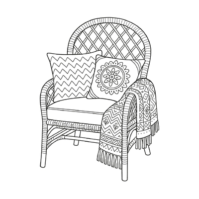 Cute Chair Coloring Pages for Kids 2026 – Adorable PDF Sheets