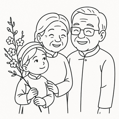 Cutest Lunar New Year Greeting Coloring Pages for Kids 2026
