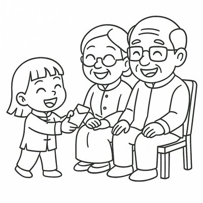 Cutest Lunar New Year Greeting Coloring Pages for Kids 2026