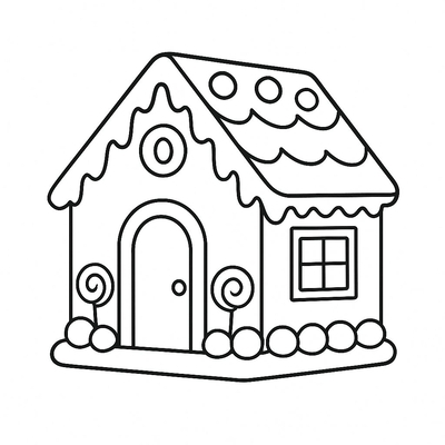 Gingerbread House Coloring Pages for Kids 2026 – PDF