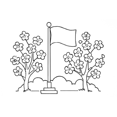 Hanoi Flag Tower Coloring Pages for Kids 2026