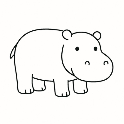 Hippo Coloring Pages for Kids 2026 – Free Images &amp; PDF
