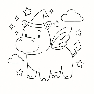 Hippo Coloring Pages for Kids 2026 – Free Images &amp; PDF
