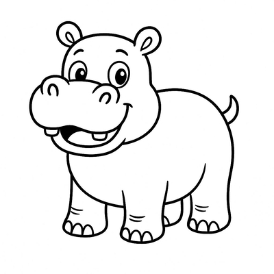 Hippo Coloring Pages for Kids 2026 – Free Images &amp; PDF