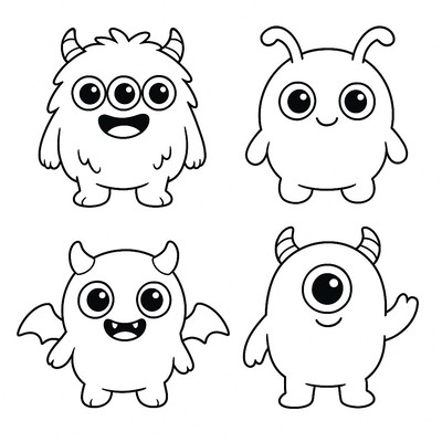 Monster Coloring Pages for Kids 2026 – PDF Coloring Sheets