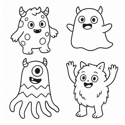 Monster Coloring Pages for Kids 2026 – PDF Coloring Sheets