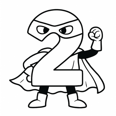Number 2 Coloring Pages for Kids 2026 | Free PDF Download