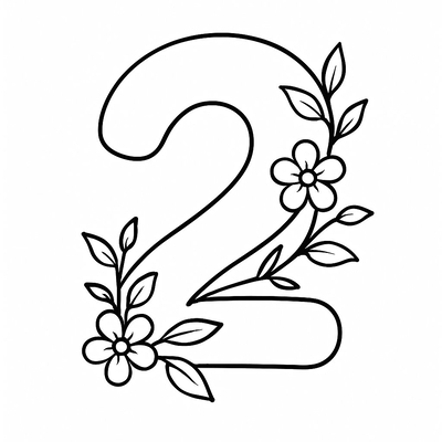 Number 2 Coloring Pages for Kids 2026 | Free PDF Download