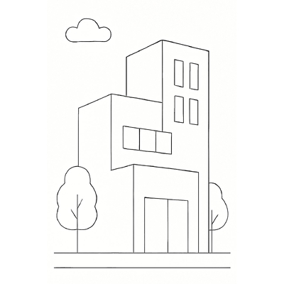 Skyscraper Coloring Pages for Kids 2026 – PDF Images