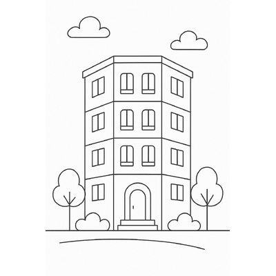 Skyscraper Coloring Pages for Kids 2026 – PDF Images