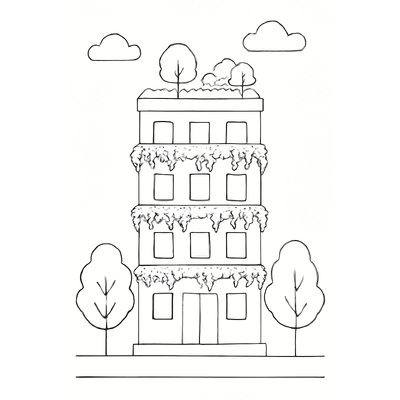 Skyscraper Coloring Pages for Kids 2026 – PDF Images