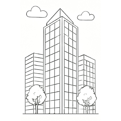 Skyscraper Coloring Pages for Kids 2026 – PDF Images