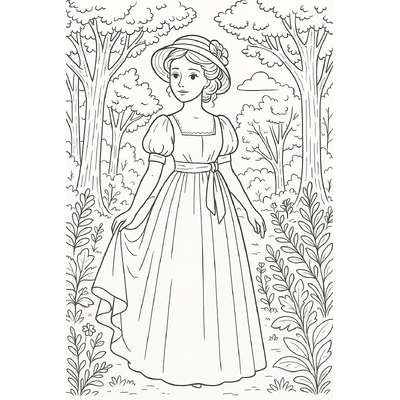 Sleeping Princess in the Forest Coloring Pages for Kids 2026 – Easy PDF Download