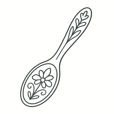 Spoon Coloring Pages for Kids 2026