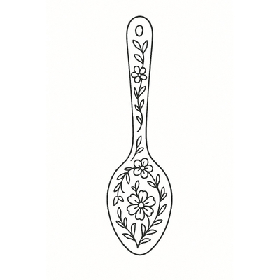 Spoon Coloring Pages for Kids 2026