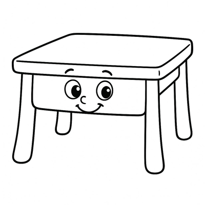Table Coloring Pages for Kids 2026 – Free Images &amp; PDF