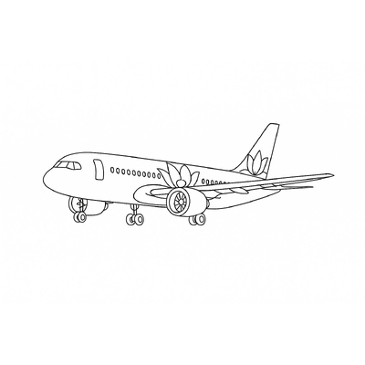 Vietnam Airlines Airplane Coloring Pages for Kids 2026