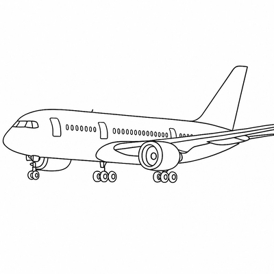 Vietnam Airlines Airplane Coloring Pages for Kids 2026