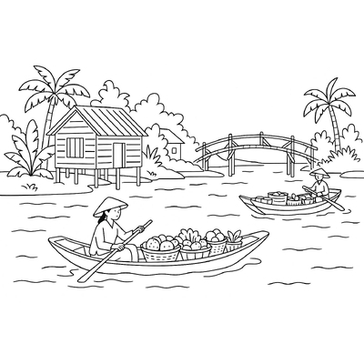Vietnamese Fairy Tale Coloring Pages for Kids 2026