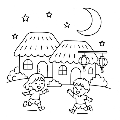 Vietnamese Fairy Tale Coloring Pages for Kids 2026