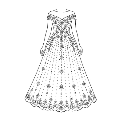 Wedding Dress Coloring Pages for Kids 2026