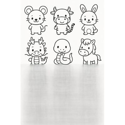 Zodiac Animals Coloring Pages for Kids 2026